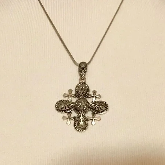 Sterling Silver Signed 900 Jerusalem HEAVY - Picture 5 of 6